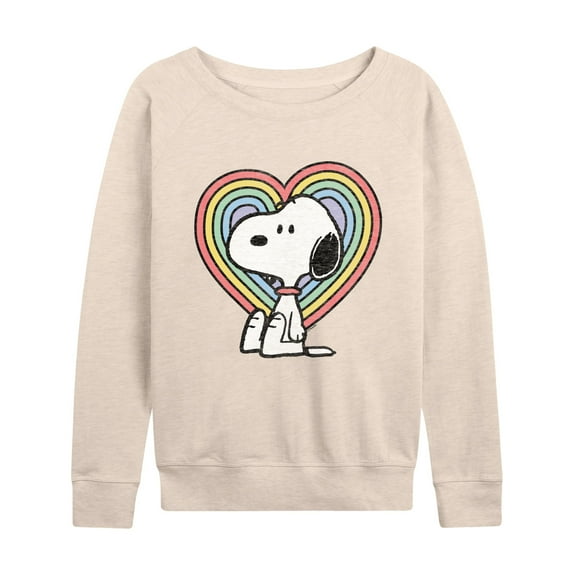 Peanuts - Snoopy Pastel Heart - Women's Lightweight French Terry Long Sleeve Shirt