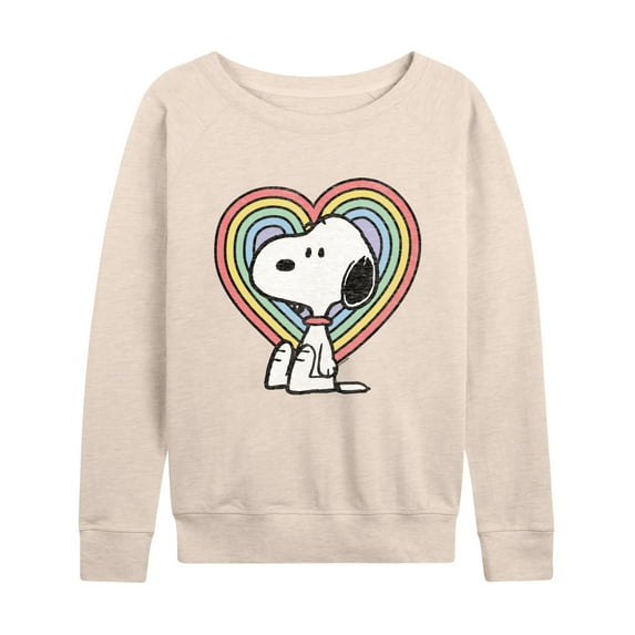 Peanuts - Snoopy Pastel Heart - Women's Lightweight French Terry Long Sleeve Shirt