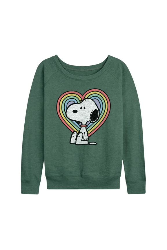 - Snoopy Pastel Heart - Women's Lightweight French Terry Long Sleeve Shirt