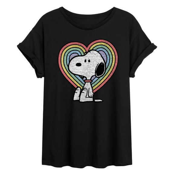 Peanuts - Snoopy Pastel Heart - Women's Oversized T-Shirt