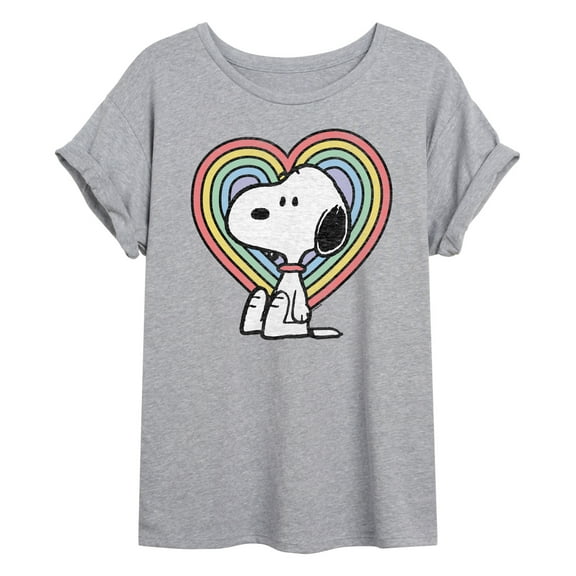 Peanuts - Snoopy Pastel Heart - Women's Oversized T-Shirt