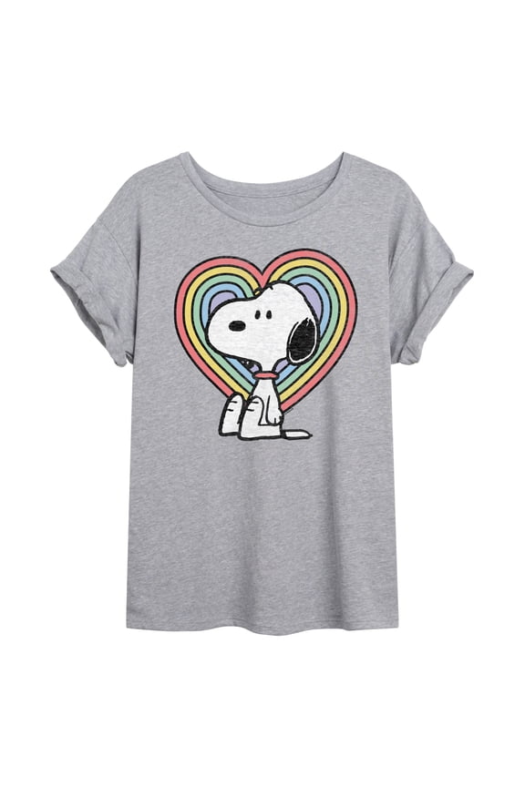 - Snoopy Pastel Heart - Women's Oversized T-Shirt