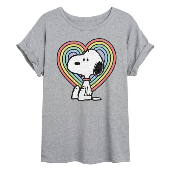 Peanuts - Snoopy Pastel Heart - Women's Oversized T-Shirt