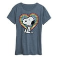 thumbnail image 1 of Peanuts - Snoopy Pastel Heart - Women's Short Sleeve Graphic T-Shirt, 1 of 5