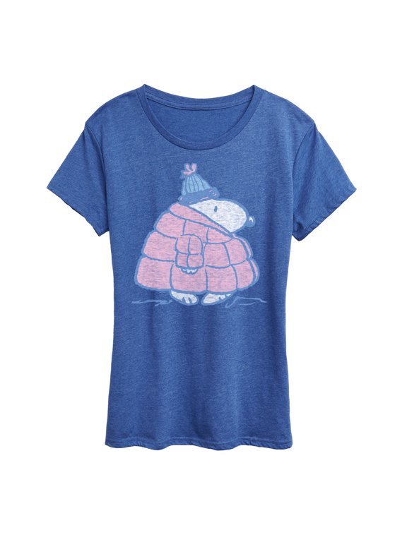 - Snoopy Pastel Puffer Winter Coat - Women's Short Sleeve Graphic T-Shirt