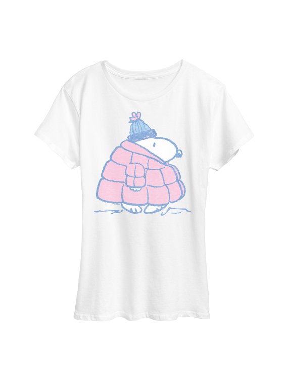 - Snoopy Pastel Puffer Winter Coat - Women's Short Sleeve Graphic T-Shirt
