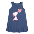 thumbnail image 1 of Peanuts - Snoopy Pastel Rainbow Heart - Toddler & Youth Girls A-line Dress, 1 of 5