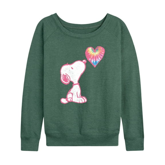 Peanuts - Snoopy Pastel Rainbow Heart - Women's Lightweight French Terry Long Sleeve Shirt