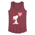thumbnail image 1 of Peanuts - Snoopy Pastel Rainbow Heart - Women's Racerback Tank Top, 1 of 5