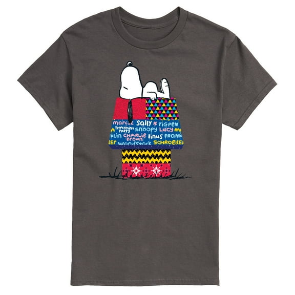 Peanuts - Snoopy Patchwork Doghouse - Men's Short Sleeve Graphic T-Shirt