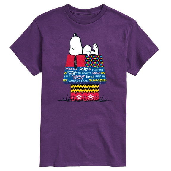 Peanuts - Snoopy Patchwork Doghouse - Men's Short Sleeve Graphic T-Shirt