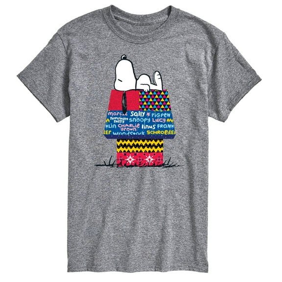 Peanuts - Snoopy Patchwork Doghouse - Men's Short Sleeve Graphic T-Shirt