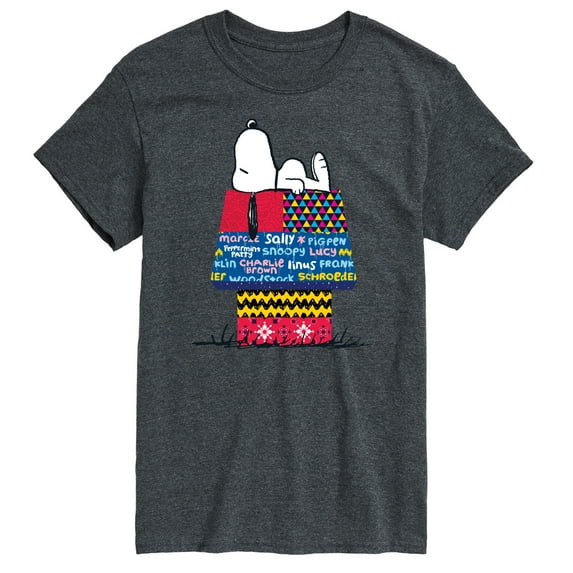 Peanuts - Snoopy Patchwork Doghouse - Men's Short Sleeve Graphic T-Shirt