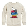 thumbnail image 1 of Peanuts - Snoopy Patchwork Doghouse - Toddler And Youth Crewneck Fleece Sweatshirt, 1 of 6