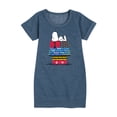 thumbnail image 1 of Peanuts - Snoopy Patchwork Doghouse  - Toddler And Youth Girls Fleece Dress, 1 of 5