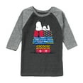 thumbnail image 1 of Peanuts - Snoopy Patchwork Doghouse - Toddler And Youth Raglan Graphic T-Shirt, 1 of 7