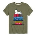 thumbnail image 1 of Peanuts - Snoopy Patchwork Doghouse - Toddler And Youth Short Sleeve Graphic T-Shirt, 1 of 6