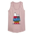 thumbnail image 1 of Peanuts - Snoopy Patchwork Doghouse - Women's Racerback Tank Top, 1 of 5