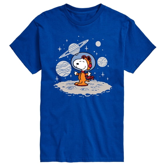 Peanuts - Snoopy Planets And Starfield - Men's Short Sleeve Graphic T-Shirt
