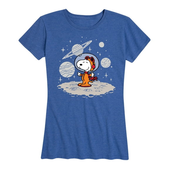 Peanuts - Snoopy Planets And Starfield - Women's Short Sleeve Graphic T-Shirt