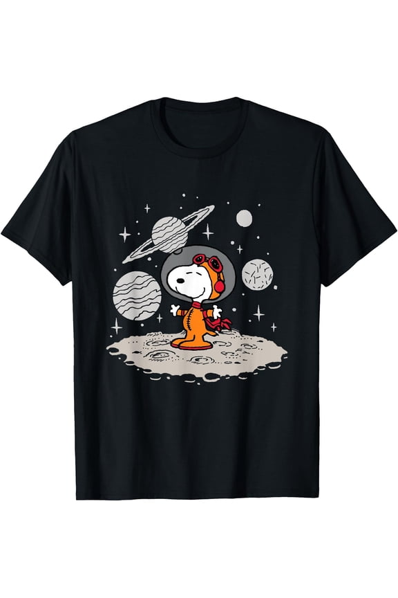 Peanuts Snoopy Planets Shirt – Outer Space Starfield Tee for Kids & Adults