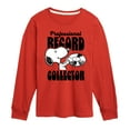 thumbnail image 1 of Peanuts - Snoopy Pro Record Collector - Toddler & Youth Long Sleeve Graphic T-Shirt, 1 of 5