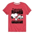 thumbnail image 1 of Peanuts - Snoopy Pro Record Collector - Toddler & Youth Short Sleeve Graphic T-Shirt, 1 of 6