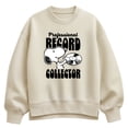 thumbnail image 1 of Peanuts - Snoopy Pro Record Collector - Women's Oversized Fleece Crew Sweatshirt, 1 of 4