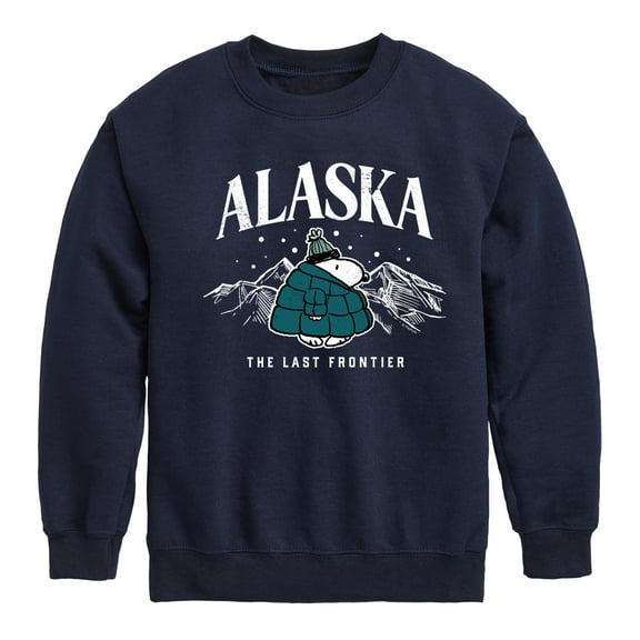 Peanuts - Snoopy Alaska Last Frontier - Toddler And Youth Crewneck Fleece Sweatshirt