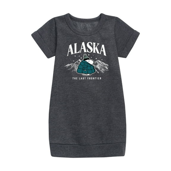 Peanuts - Snoopy - Puffer - Alaska Last Frontier - Toddler And Youth Girls Fleece Dress
