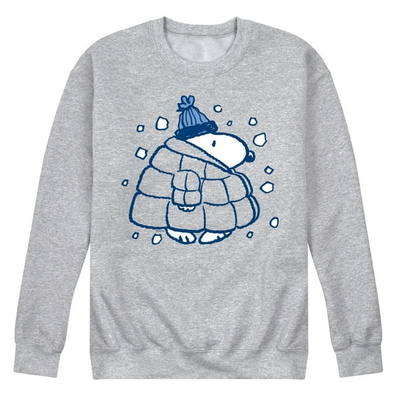 Peanuts - Snoopy Puffer Coat Snow - Men's Crew Fleece Sweatshirt