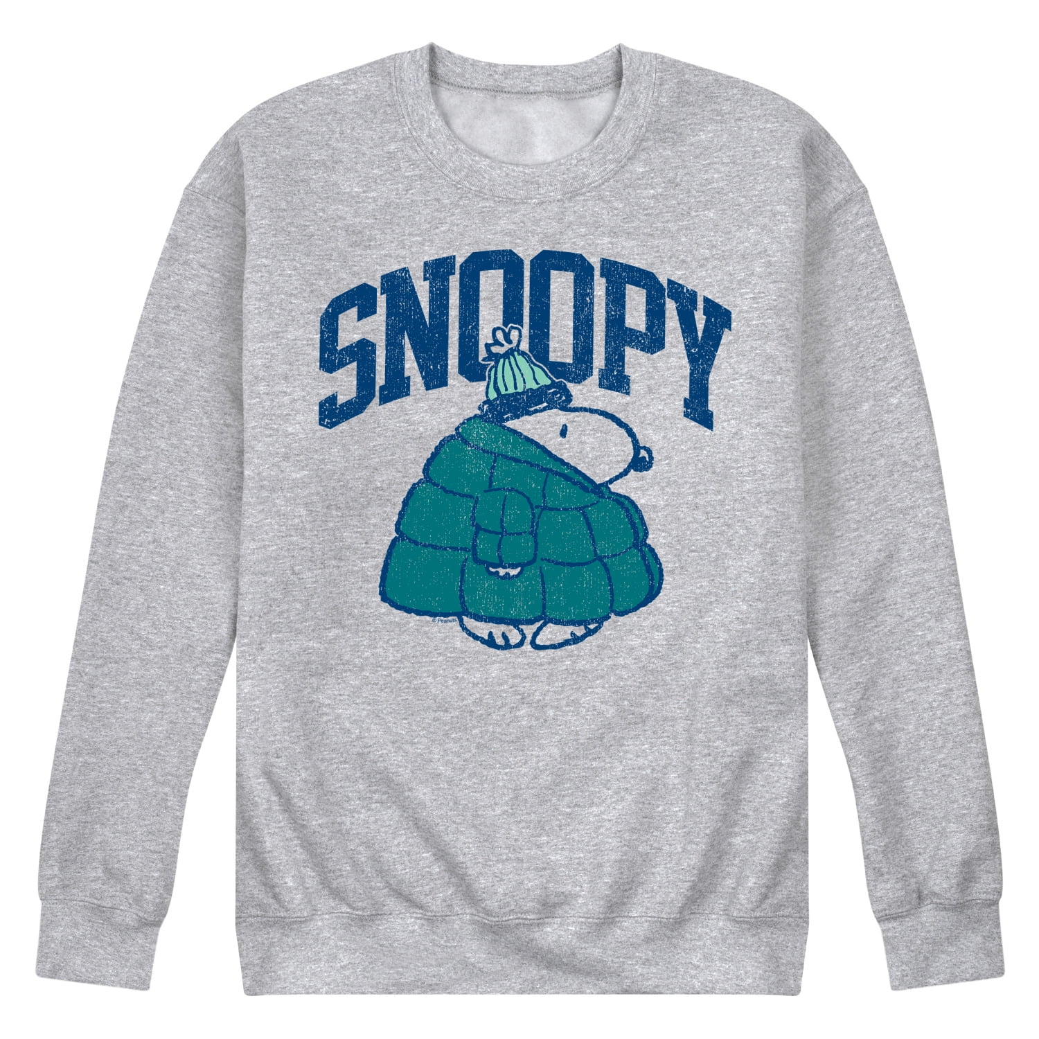 Peanuts - Snoopy Puffer Coat Winter - Men's Crew Fleece Sweatshirt ...