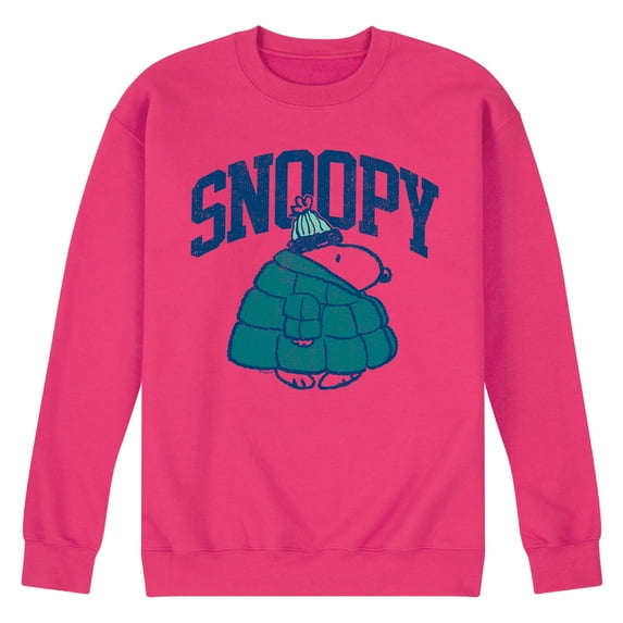 Peanuts - Snoopy Puffer Coat Winter - Men's Crew Fleece Sweatshirt