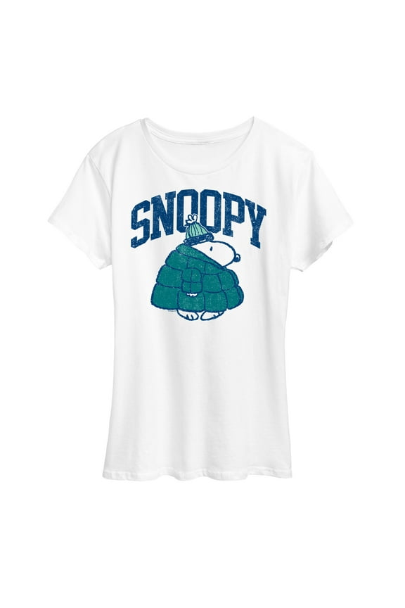 - Snoopy Puffer Coat Winter - Women's Short Sleeve Graphic T-Shirt