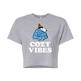 thumbnail image 1 of Peanuts - Snoopy - Puffer - Cozy Vibes - Juniors Cropped Cotton Blend T-Shirt, 1 of 6
