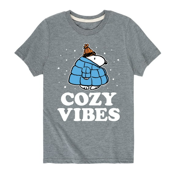 Peanuts - Snoopy - Puffer - Cozy Vibes - Toddler And Youth Short Sleeve Graphic T-Shirt