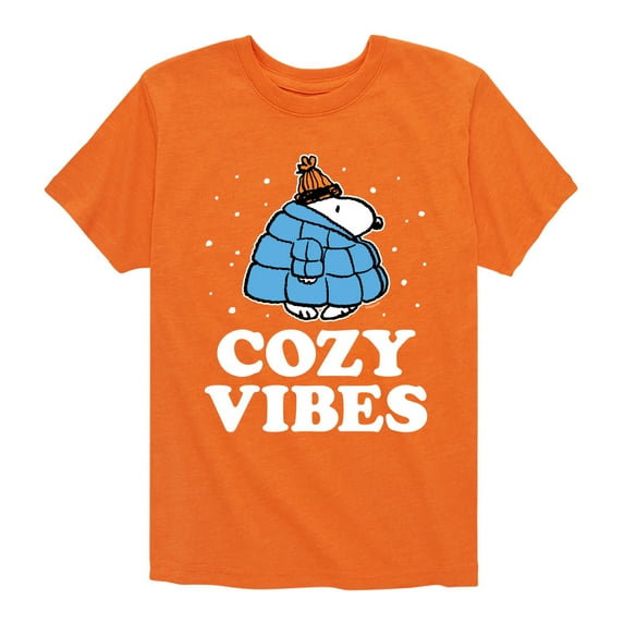 Peanuts - Snoopy - Puffer - Cozy Vibes - Toddler And Youth Short Sleeve Graphic T-Shirt