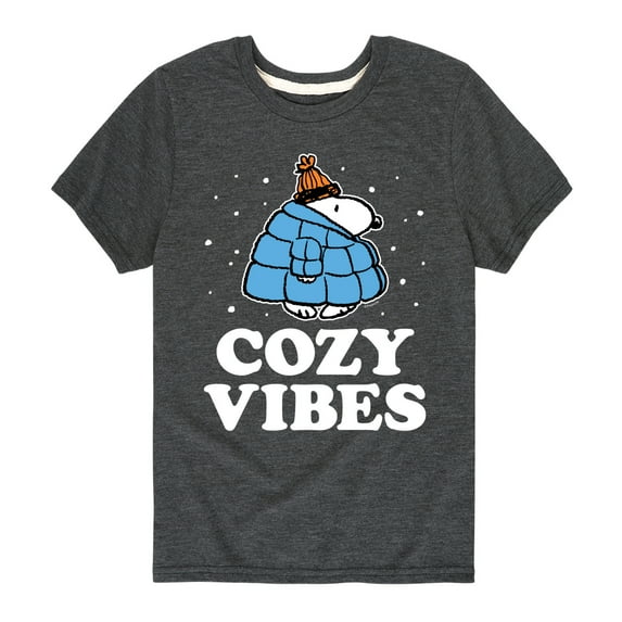 Peanuts - Snoopy - Puffer - Cozy Vibes - Toddler And Youth Short Sleeve Graphic T-Shirt
