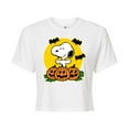thumbnail image 1 of Peanuts - Snoopy Pumpkin Patch - Juniors Cropped Cotton Blend T-Shirt, 1 of 6