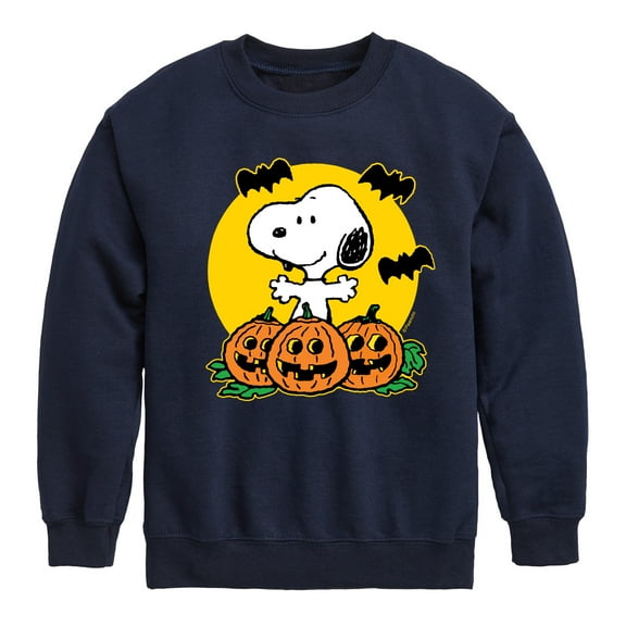 Peanuts - Snoopy Pumpkin Patch - Toddler And Youth Crewneck Fleece Sweatshirt