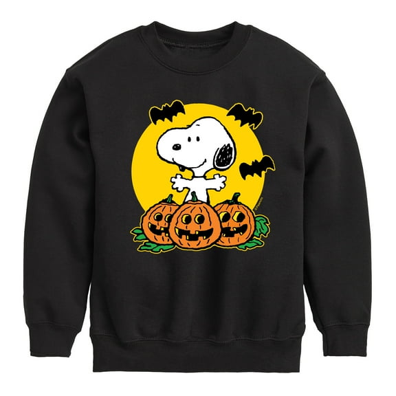 Peanuts - Snoopy Pumpkin Patch - Toddler And Youth Crewneck Fleece Sweatshirt
