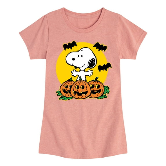 Peanuts - Snoopy Pumpkin Patch - Toddler And Youth Girls Short Sleeve Graphic T-Shirt