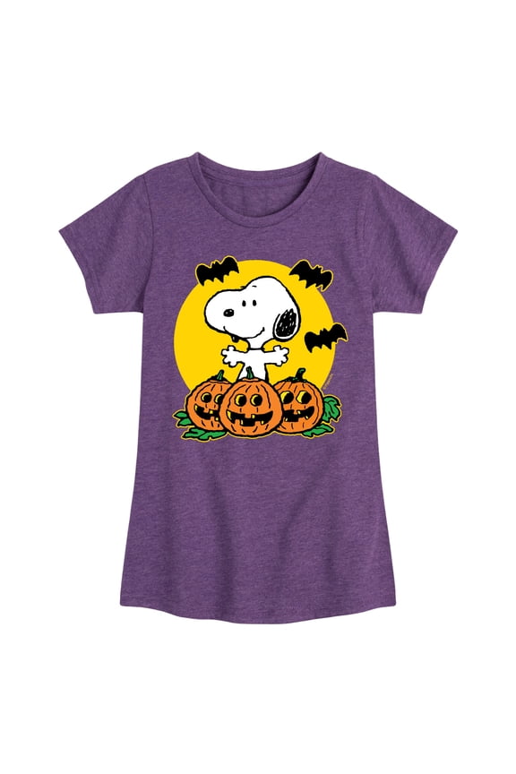 - Snoopy Pumpkin Patch - Toddler And Youth Girls Short Sleeve Graphic T-Shirt