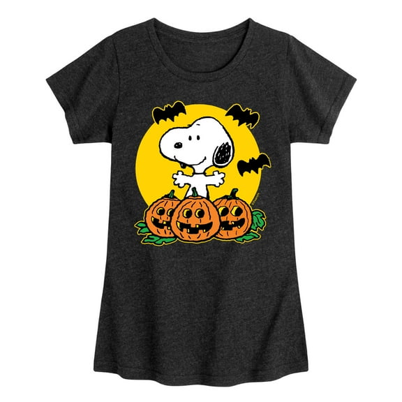 Peanuts - Snoopy Pumpkin Patch - Toddler And Youth Girls Short Sleeve Graphic T-Shirt