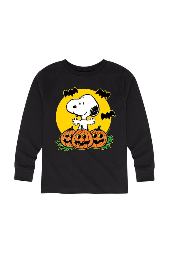 - Snoopy Pumpkin Patch - Toddler And Youth Long Sleeve Graphic T-Shirt