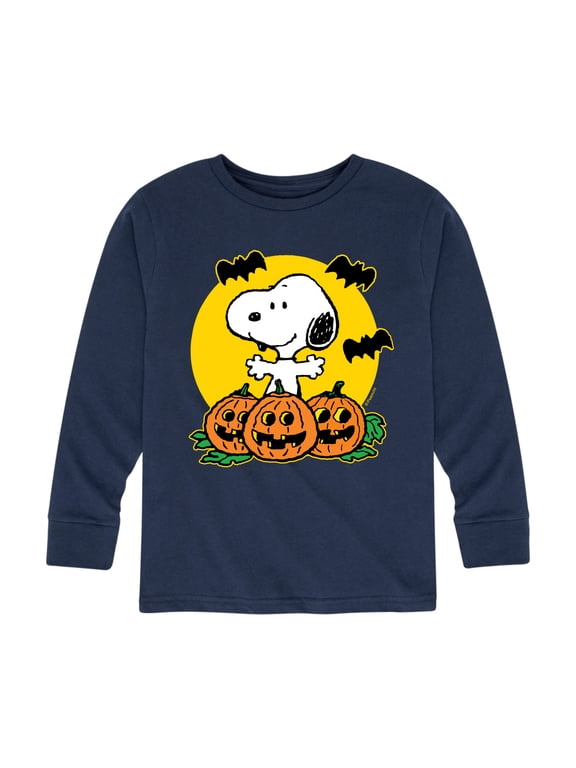 - Snoopy Pumpkin Patch Boys' Long Sleeve Graphic T-Shirt