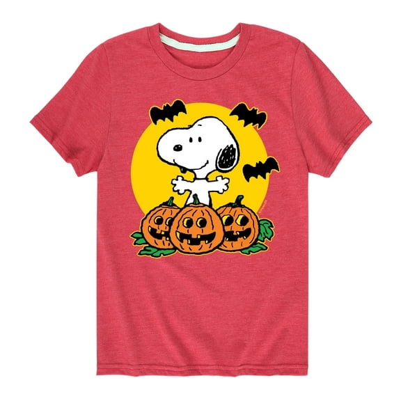 Peanuts - Snoopy Pumpkin Patch - Toddler And Youth Short Sleeve Graphic T-Shirt
