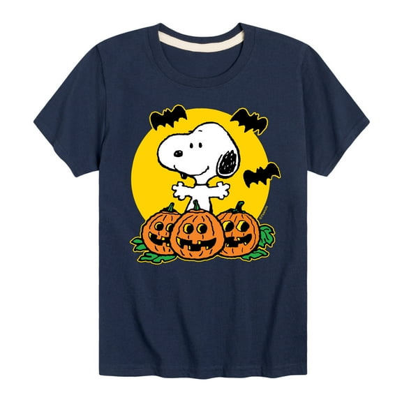 Peanuts - Snoopy Pumpkin Patch - Toddler And Youth Short Sleeve Graphic T-Shirt