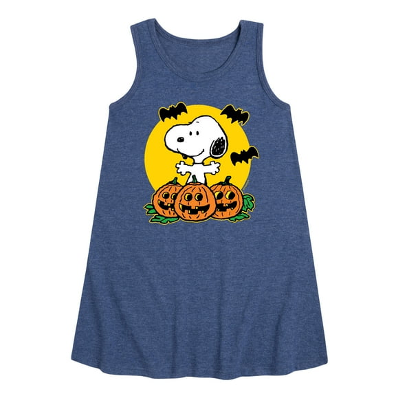 Peanuts - Snoopy Pumpkin Patch - Toddler and Youth Girls A-line Dress