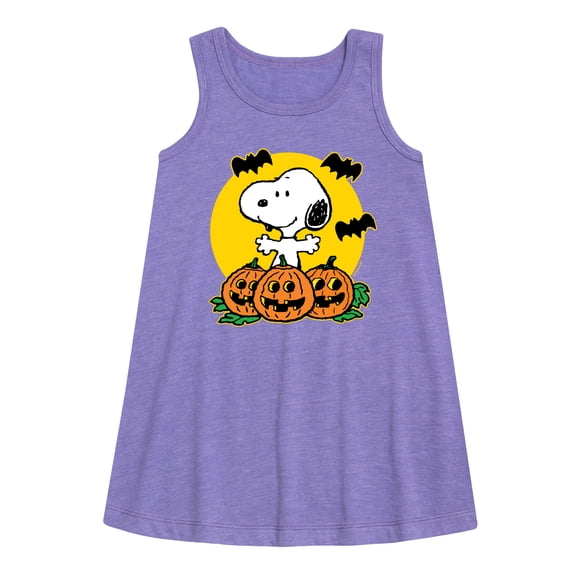 Peanuts - Snoopy Pumpkin Patch - Toddler and Youth Girls A-line Dress